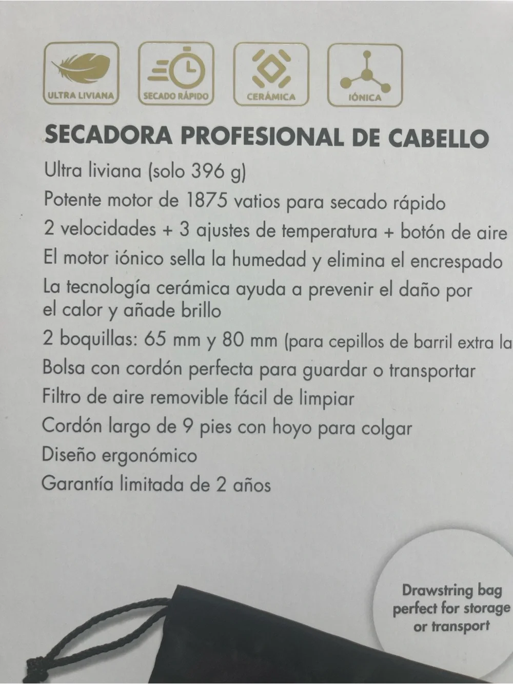 CERAMIC + ION HIGH PERFORMANCE PROFESSIONAL HAIR DRYER